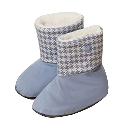 Calzado térmico eléctrico USB de invierno, botas de calefacción cálidas y seguras para invierno, pies de felpa, lavables, calentadores térmicos, calentados por USB