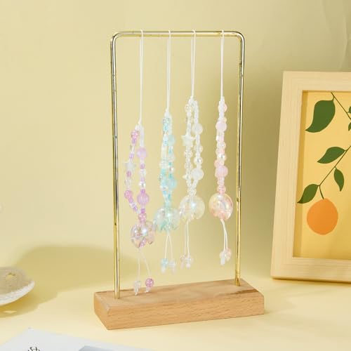 BEEFLYING 4Pcs Acrylic Beaded Moon Star Phone Charm Straps, for Cellphone Keychain Bags Cameras Earphones Decorations, 4 Colors by BEEFLYING - Used condition - Image 5