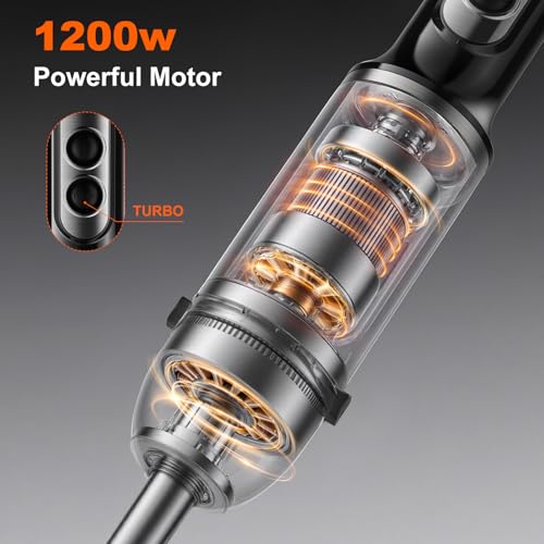 Image of Immersion Blender Handheld 1200W, 20-speeds Immersion Hand Blenders, Hand Mixer with Mining Beaker,Chopper,Whisk, Frother and Stick Blender Suitable for Kitchen, Protein Shakes and Baby Food