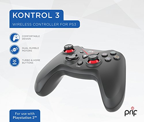 prif Kontrol 3 Wireless Bluetooth Controller for PS3 - PlayStation 3 Wireless Controller - Thumbnail 6