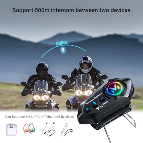 Intercomunicador de moto con audio multitarea para comunicación a 500 metros 2