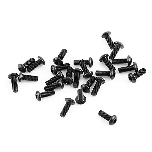 image for Jacksking 250pcs Screws Nuts, M3 Black Alloy Steel Hex Socket Screws B