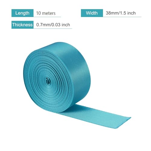 Image of Nylon Webbing Strap, 10 Metres, 1 inch /1.5 inch /2 inch Width, 0.7 mm Thickness (Lake Blue, 1.5 inch)