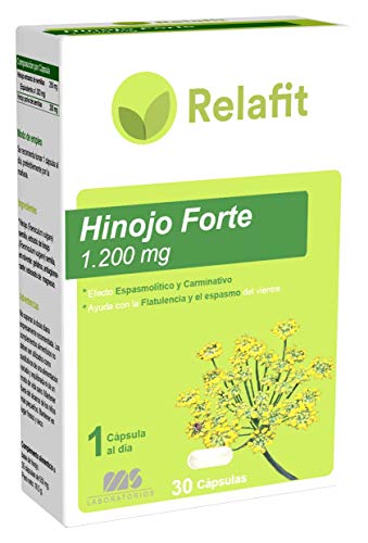 Hinojo Forte 1.200 mg - 30 Cápsulas | Relafit - Laboratorios MS | Suministro para 1 mes | Facilita la digestión y expulsión de gases Cover