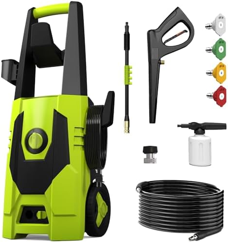 4500PSI PressureWasher PowerWashers 4 Quick Connect Nozzles and F...