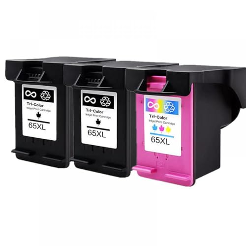 Cartouche 65xl lot de 3 encre remanufacturée haute capacité noir couleur Deskjet