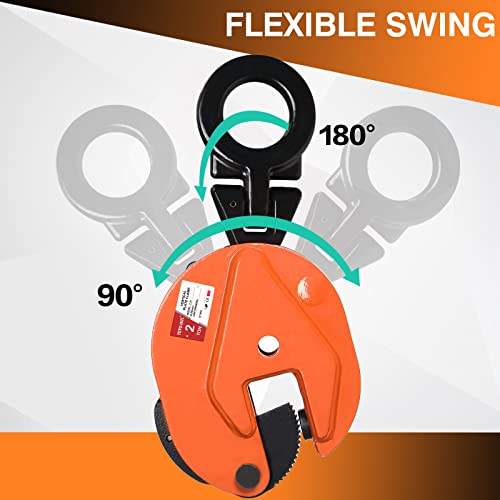 Toyo-Intl Plate Lifting Clamps,4400Lbs Plate Clamp,2T Vertical Lifting Clamps,Jaw Opening Up To 1.3 Inch Welding Clamps For Lifting And Building #TOP2