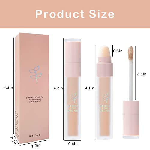 U-Shinein Liquid Corrector Concealer With Built-In Sponge, Full Coverage Liquid Contour Concealer, Makeup Concealer For Under Eye Dark Circles And Puffiness, Brightener Concealer 01 #TOP6