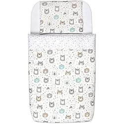 Colcha Minicuna FlyIdeas Juego Completo Sabanas Minicuna Colecho Next to Me 83x50, 100% Algodon Certificado - Compatible para Cunas Bebe Chicco Next2me, Kinderkraft