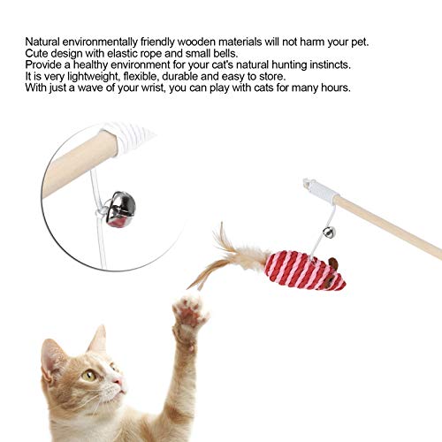 Brinquedo de varinha de gato, brinquedo de provocação de gato de madeira Gato de provocação de madei