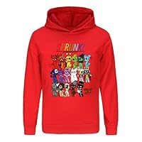 GXTBJSW Boys Sprunkis Hoodies Kids Music Game Sweatshirts for 4-13 Years Casual Child Pullover Outerwear Clothing (UK, Age, 4 Years, 5 Years, Regular, Red)
