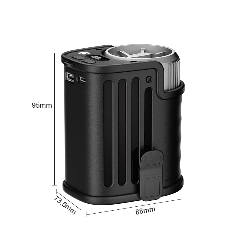 Image of ARCTICOOL Waist Fan Portable Fan with over 24H Working Time, 16000RPM Strong Airflow Wearable small Belt Fan Personal Waist Clip for Clothes Work Hiking Outdoor Jobsite (Silver Black)