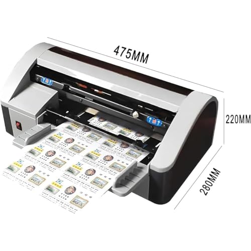 Elektrischer Schneideplotter – Automatische Schneidemaschine für Visitenkarten, schneidet 30–40 Stück/Minute, Einstellbarer Rand 5–15 mm, kompatibel mit Visitenkarten