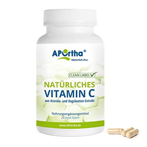 APOrtha Vitamin C aus natürlichen Quellen - 240 Kapseln