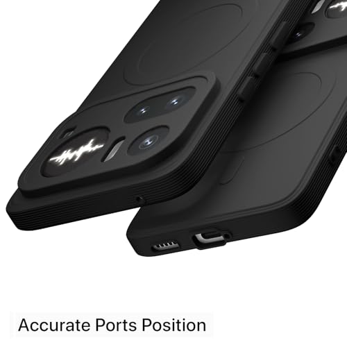 Image of Pikkme Back Cover for Nothing Phone 4a Pro 5G Soft Matte Silicone Mag-Safe Design (Mag-Safe Not Support) Camera Protection | Slim Fit Bumper Cover (Black)