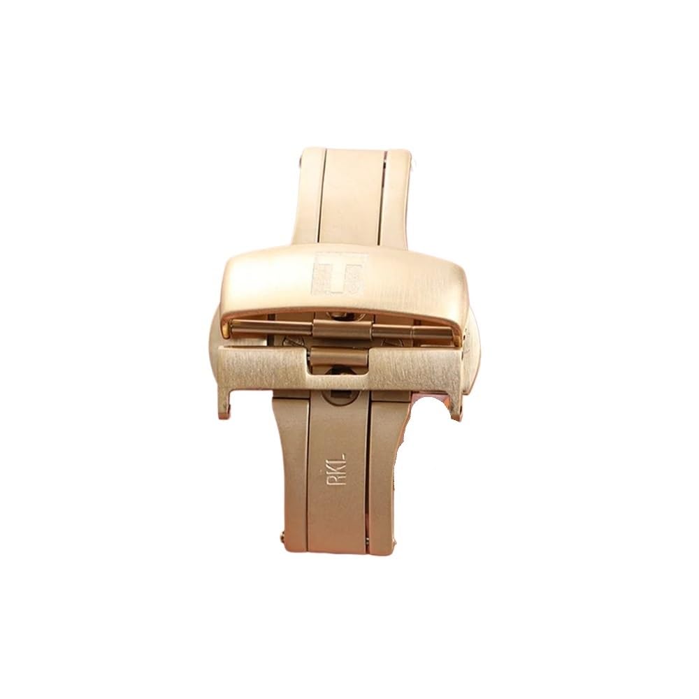 AMAUPCKCA 18mm/20mm/22mm Push Button 316L Stainless Steel Deployment Clasp For Tissot T035 617 627 439 210 207 Watchband Buckle(Gold,22mm)