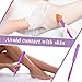 Patelai Non Stick Wax Spatulas Silicone Waxing Sticks Waxing Applicator Hair Removal Large Reusable Scraper Large Area Hard Wax Sticks for Home Salon Body Use Mixing Resin(Purple)