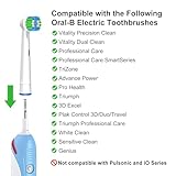 Oral B Compatible Toothbrush Heads, 16pcs Betterchoi Replacement Brush Heads for Most Braun Oral B Electric Toothbrushes, 8pcs White and 8pcs Black. - Image 6