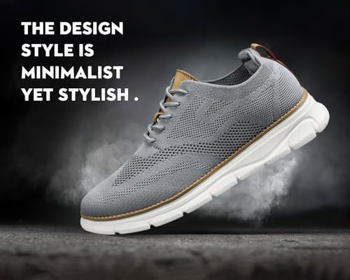 Kundork Men's Casual Dress Shoes Comfort Walking Shoes Mesh Knit Lightweight Breathable Sneakers3