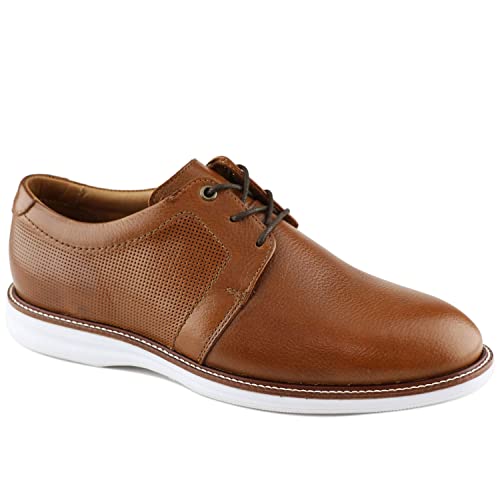 Marc Joseph New York Mens Casual Comfortable Genuine Leather Classic Perforated Modern Formal Oxford Dress Business Derby Lace Up Plain Toe Men Shoes
