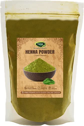 Thanjai Natural 500g Henna powder for hair Colour and Growth | Triple filtered Henna Powder (250 gm x 2)