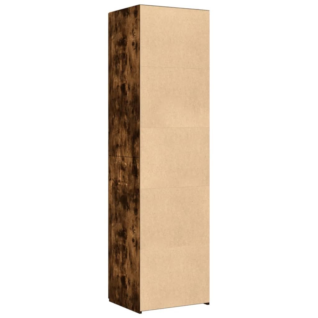 vidaXL Credenza Rovere Fumo 50x42,5x185 cm in Legno Multistrato, credenza Alta, Mobile Contenitore, Mobile Alto, Mobile, credenza Laterale