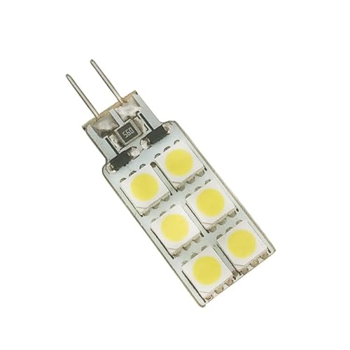 RZL Lighting, Pack of 50, Led Crystal Lamp Light Source DC12V G4 2W G4 Pin LED G4 Durable Bulb(Cold white)