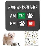 GHPKOTW 1 Stück Fütterungserinnerung für Haustiere, Magnetische Kühlschranknotiz mit Katzendesign, Pet Feeding Reminder Sign