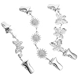 Frcolor 3個 花朵デザイン レディースカーディガンクリップ 属製 ドレスクリップ 防走光 ショール スカーフ留め 多機能で 上品な 装飾用