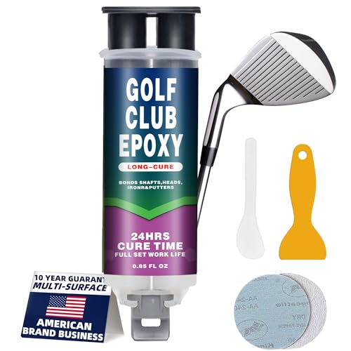 Tylove Pro Strength Golf Club Epoxy 20 Min Work Life Golf Club Repair for All Golf Shafts Heads Drivers Putters and Irons Works on Graphite & Steel Shafts - 0.85oz