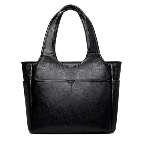 Genuine Leather Commuter Shoulder Handbag Large Capacity Bag
