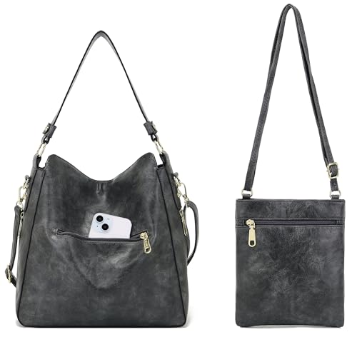Image of Qiyuer Purses for Women 4PCS Handbags and Wallet Set Large Hobo Bag | Vegan Leather,Daily Commuting,Crossbody /Shoulder Bags,Multi card slot wallet