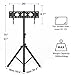 Tripod TV Stand for 23-75 inch Flat Screen/Curved TVs up to 100 lbs, Outdoor TV Stand with ±15° Tilt, Height Adjustable Portable TV Stands with Safety Design, Max VESA 600x400m, Black