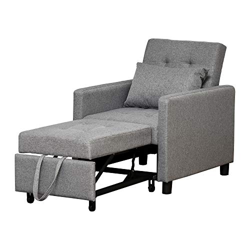 convertible Sofa Bed Lounger with Tufted Upholstered