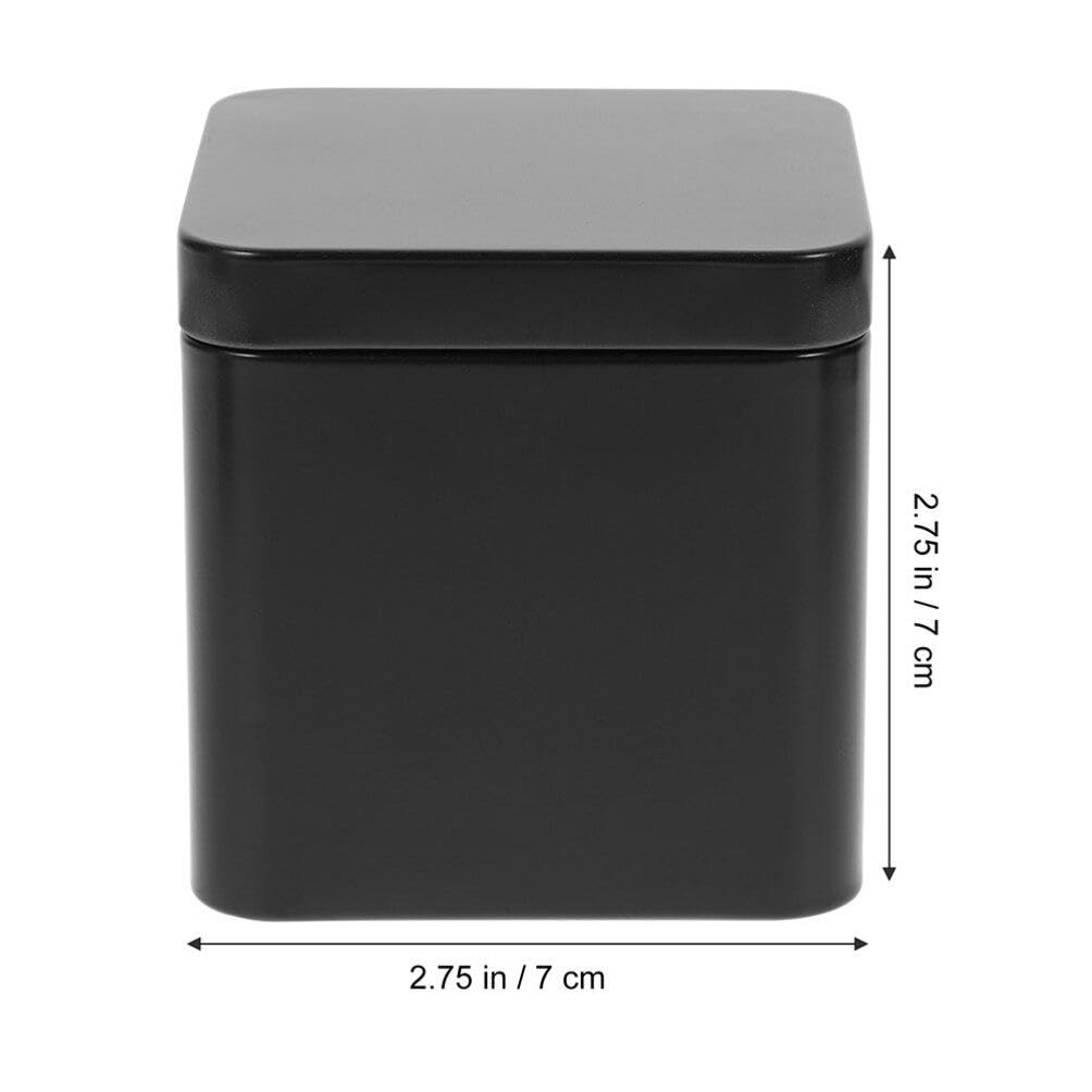 UPKOCH Teedose 10 Stück Quadratische Schwarze Metalldosen Teedosen Kanister Kleine Teedose Mit Deckel Leere Boxen Behälter Für Losen Tee Kaffeebohnen Nüsse Süßigkeiten-Behälter