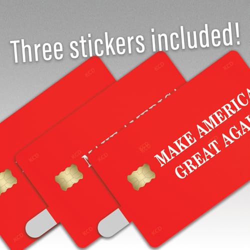 KCD Credit Card Skin Sticker Cover Decal Wrap 3-Pack – Patriotic MAGA Design – Durable Vinyl Stickers for Cards - CCS0102