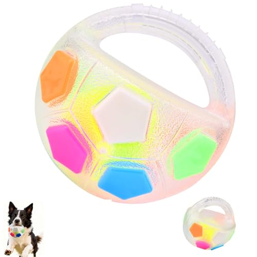 Dog Calming Ball, Anti Stress Ball Hund, Hundeball mit Handle, Antistressball Hund, Haltbares Hundespielzeug mit Quietscher Interaktives Hundespielzeug Balls für Mittlere Große Hunde, Indoor & Outdoor