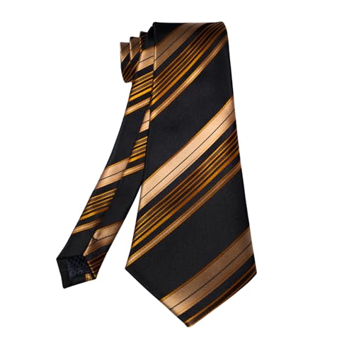 Image of 5PCS Mens Premium Silk Tie, Pocket Square, Cufflinks, Drilled Tie Ring and Lapel Pin Set for Wedding Groom Party