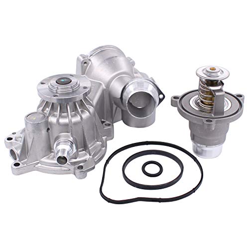 NewYall Engine Water Pump and Thermostat Housing with Gasket Kit