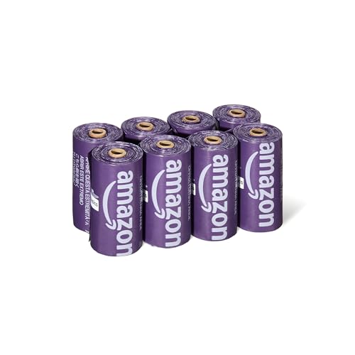 Image of Amazon Basics Premium Lavender Scented Standard Dog Waste Bags, 120 Count (15 Pack of 8)