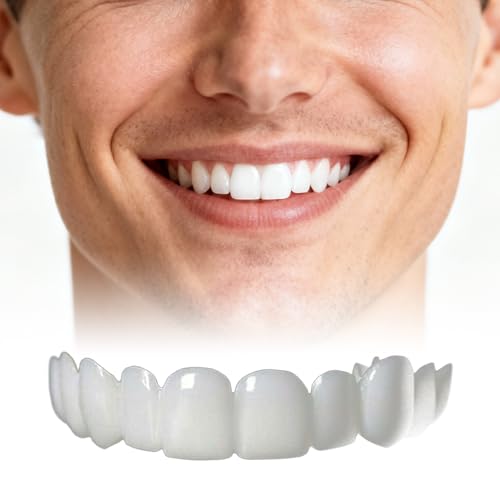 2 Pairs Adjustable Temporary Smile Comfortable Fit for Men and Women (Crisp White1)