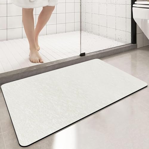 PROOVEELLY Diatomaceous Earth Bath mat Bathroom Rugs Super Absorbent Quick Dry Non Slip Bath Mat...