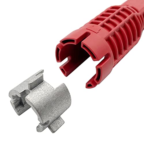 Image of Basin Wrench, Faucet and Sink Installer Tool Multifunctional Plumbing Tool Pipe Extractor for Sink Bathroom Kitchen Toilet Plumbing
