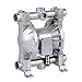 Fuelworks Double Diaphragm Transfer Pump 1" Nitrile/NBR/Buna-N - 24GPM / 90LPM Heavy Duty Aluminium Air Operated Pneumatic for Diesel, Grease, Kerosene & Oil
