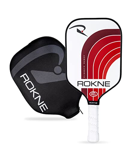 ROKNE Curve Classic Pickleball Paddle | USAPA Approved Fiberglass Pickleball Paddles | Elevate Your Game with Precision Engineering & Comfort | ProGrit Texture for Max Spin & Power | Paddle