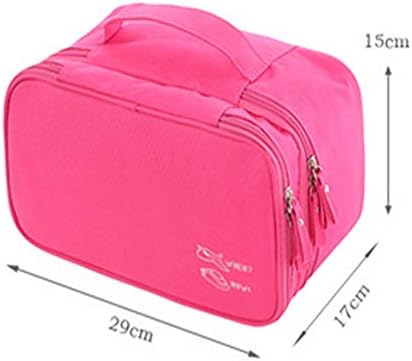 Underwear Drawer Organizers 2 Layers Solid Color Bra Zipper Lock Cosmetics Case Home Storage Organization image 3