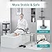 ELENKER Heavy Duty Sliding Shower Chair with Swivel Seat, Rotating Sliding Bathtub Transfer Bench and Bath Safety Seat with Non-Slip Suction Cup