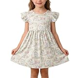 Toddler Girl Bunny Dress Outfit Short Sleeve Rabbit Party Dress Summer Clothes 5-6Y