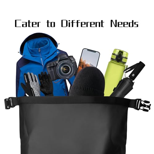 AFISHTOUR 35L Waterproof Backpack - Roll-Top Floating Dry Bag Backpack for Motorcycles, Kayaking, Rafting, Boating, Camping, Hiking, Fishing (Black) by AFISHTOUR - Image 9