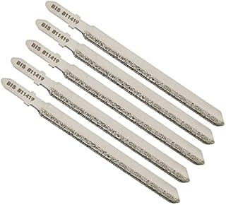 BISupply Universal Jig Saw Blades Set of 5-46 Grit 4in Diamond Edge Jigsaw Blade Use as Tile, Granite, Ceramic Cutter